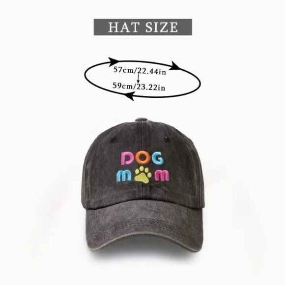 Dog Mom Charcoal Black Baseball Trucker Hat Cap NWT - Picture 2 of 2